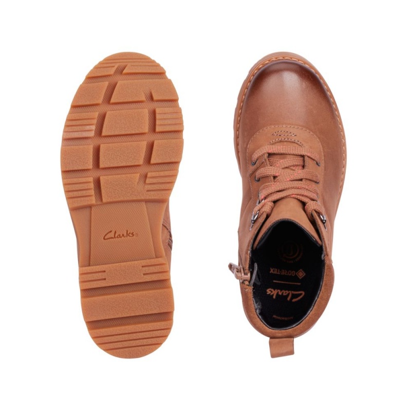 Dívčí Kotníkové Boty Clarks Heath Go GORE-TEX Hnědé | CZ-142365