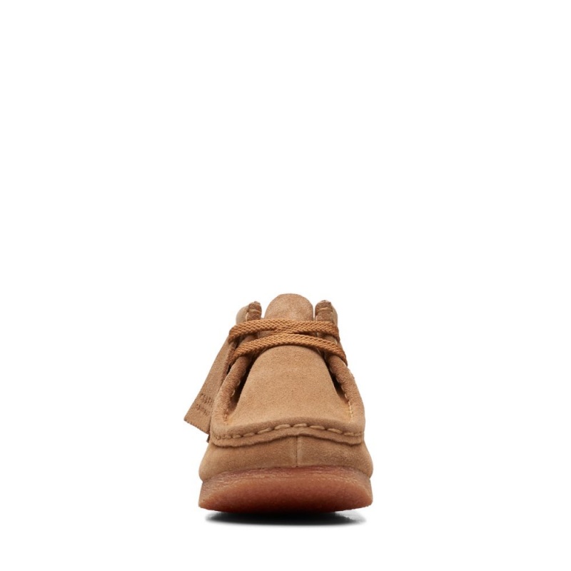 Dívčí Kotníkové Boty Clarks Wallabee Boot Older Hnědé | CZ-697583