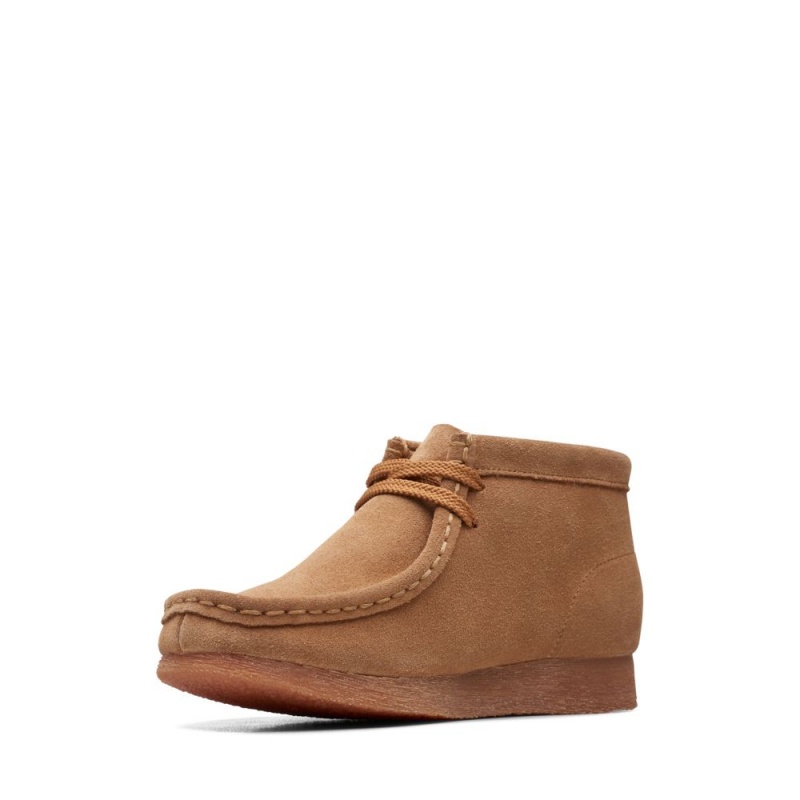 Dívčí Kotníkové Boty Clarks Wallabee Boot Older Hnědé | CZ-697583