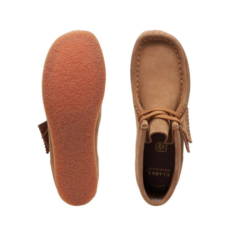 Dívčí Kotníkové Boty Clarks Wallabee Boot Older Hnědé | CZ-697583