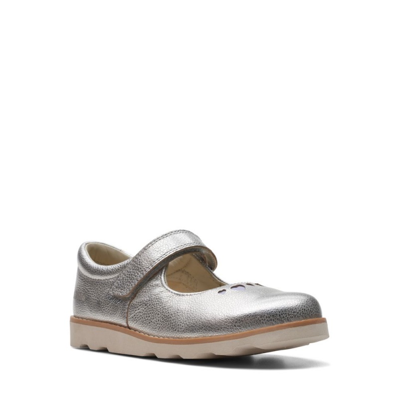 Dívčí Obuv Clarks Crown Jane Metal | CZ-065137