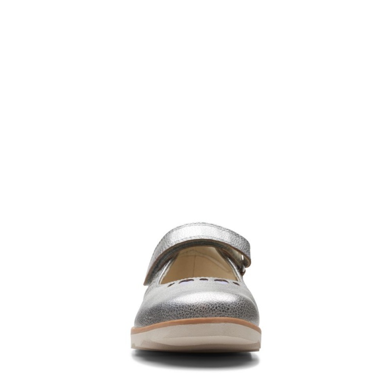 Dívčí Obuv Clarks Crown Jane Metal | CZ-065137