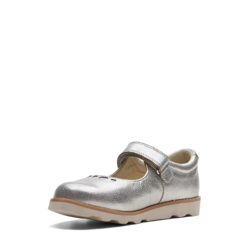 Dívčí Obuv Clarks Crown Jane Metal | CZ-065137