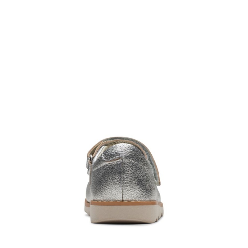 Dívčí Obuv Clarks Crown Jane Toddler Metal | CZ-124653