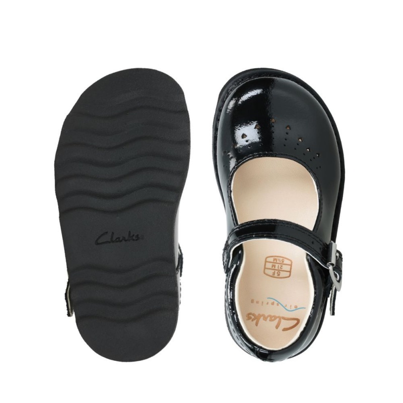 Dívčí Obuv Clarks Crown Jump Toddler Černé | CZ-527410