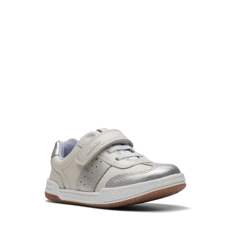 Dívčí Obuv Clarks Fawn Family Toddler Bílé Metal | CZ-639547