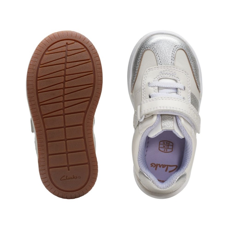 Dívčí Obuv Clarks Fawn Family Toddler Bílé Metal | CZ-639547