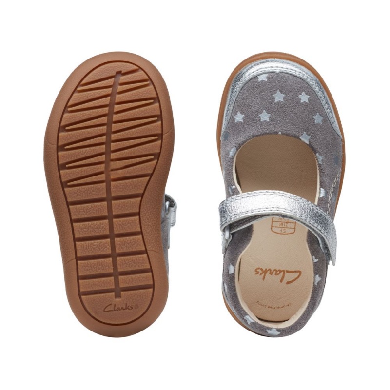 Dívčí Obuv Clarks Flash Bright Toddler Stříbrné | CZ-726541