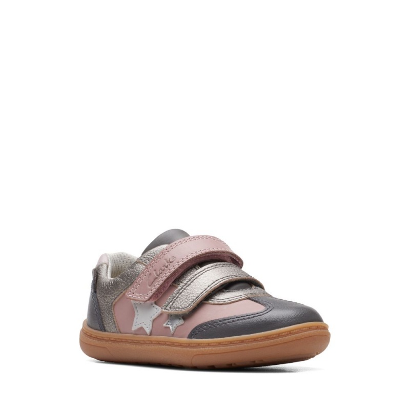 Dívčí Obuv Clarks Flash Print Toddler Růžové | CZ-845697