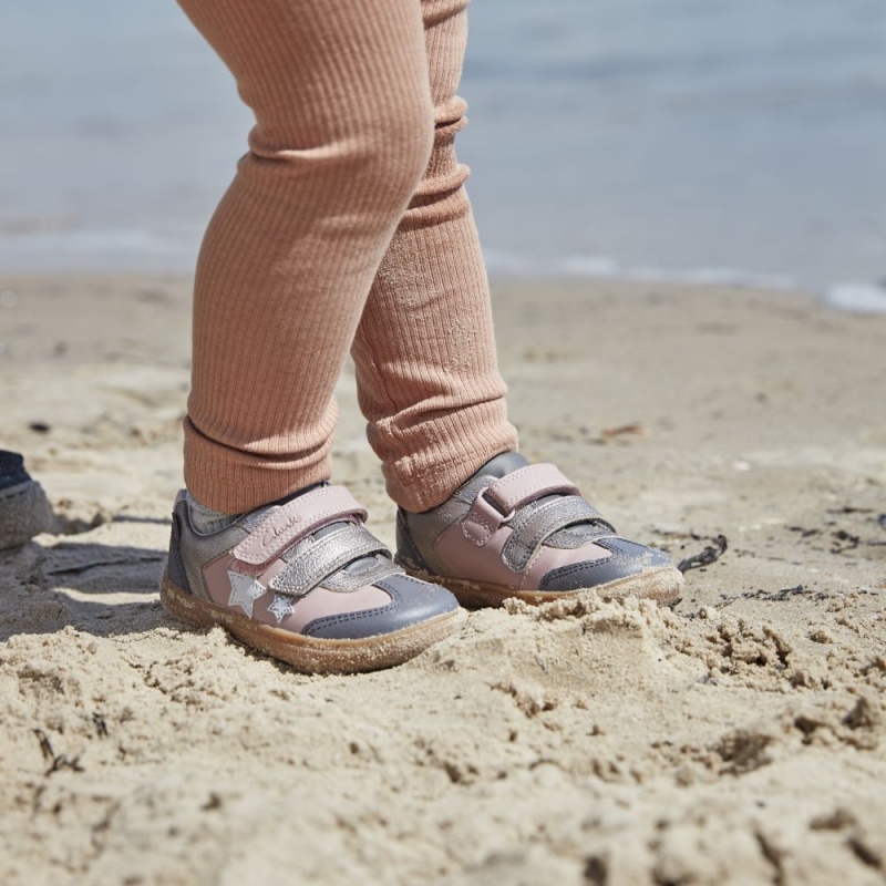 Dívčí Obuv Clarks Flash Print Toddler Růžové | CZ-845697