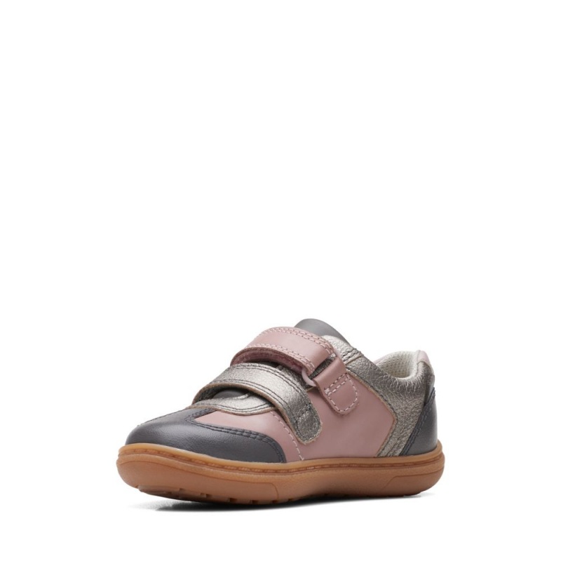 Dívčí Obuv Clarks Flash Print Toddler Růžové | CZ-845697