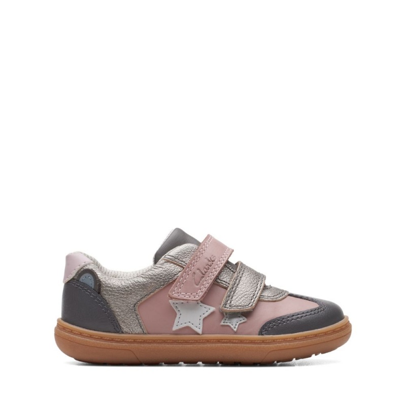 Dívčí Obuv Clarks Flash Print Toddler Růžové | CZ-845697