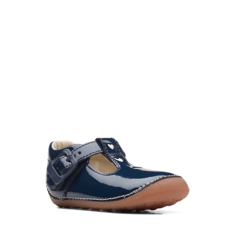 Dívčí Obuv Clarks Tiny Beat Toddler Tmavě Blankyt | CZ-514023