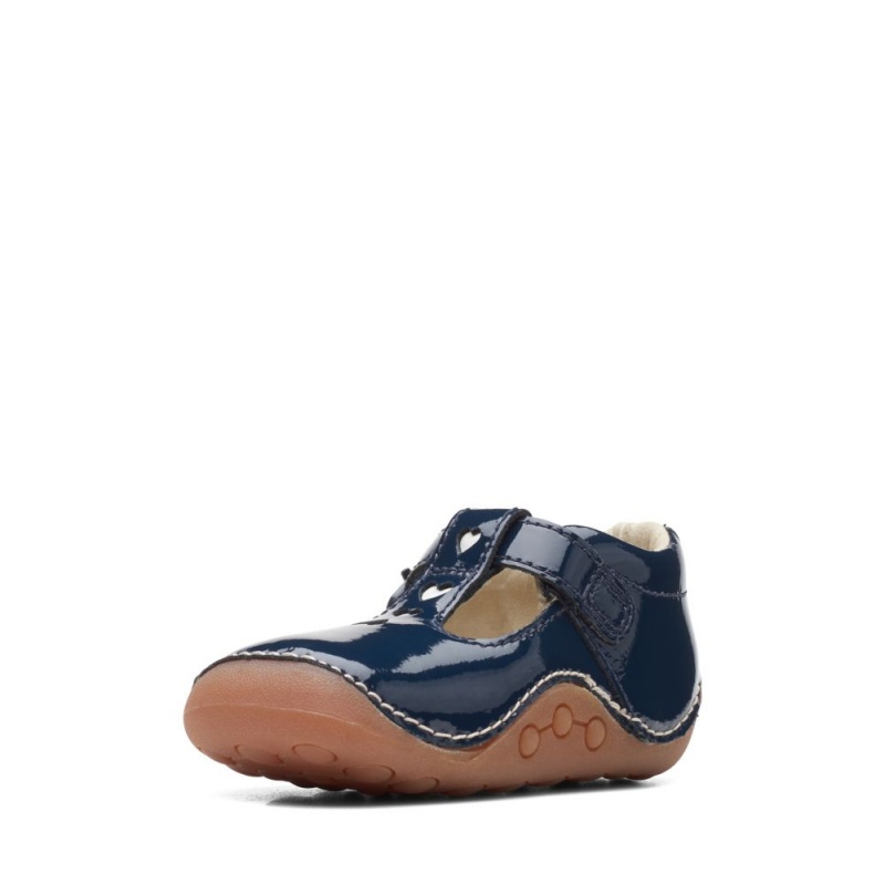 Dívčí Obuv Clarks Tiny Beat Toddler Tmavě Blankyt | CZ-514023