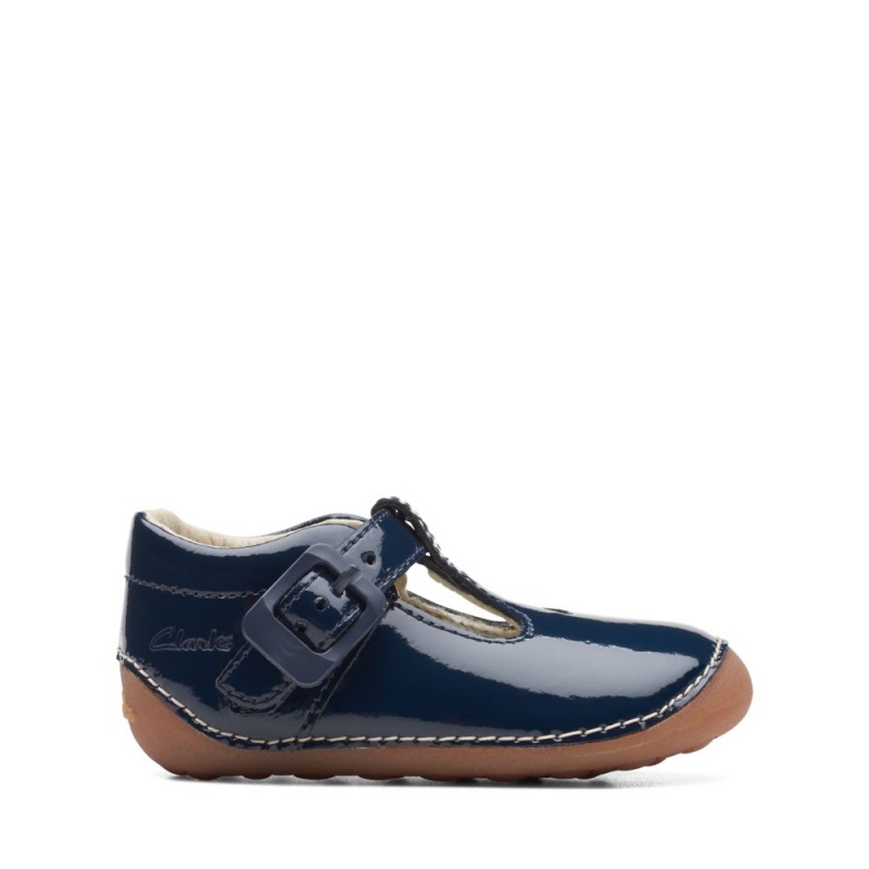 Dívčí Obuv Clarks Tiny Beat Toddler Tmavě Blankyt | CZ-514023