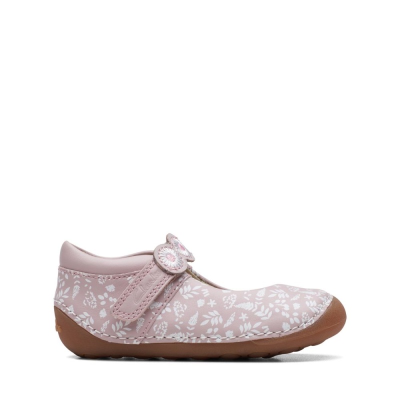 Dívčí Obuv Clarks Tiny Flora Toddler Růžové | CZ-235180