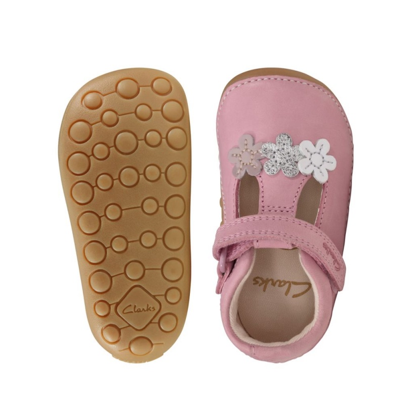 Dívčí Obuv Clarks Tiny Sun Toddler Růžové | CZ-327816