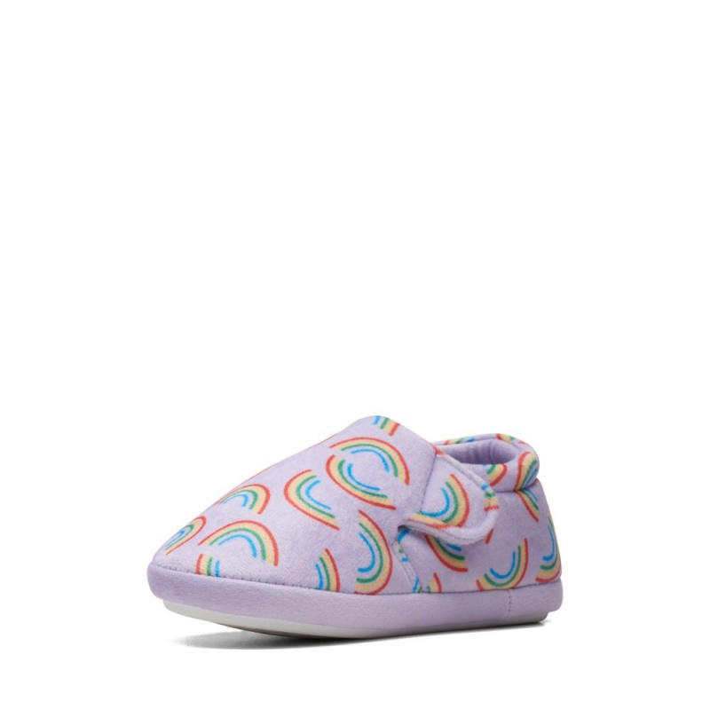 Dívčí Pantofle Clarks Fluffy Snug Toddler Fialové | CZ-358409