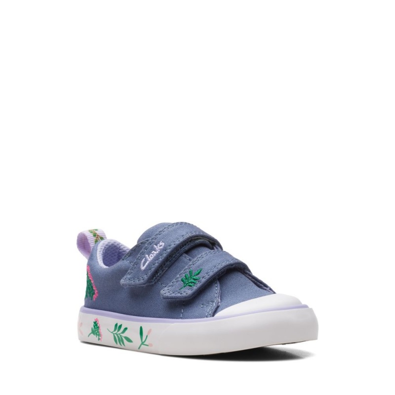 Dívčí Plátěné Boty Clarks Foxing Lo Toddler Blankyt | CZ-031265