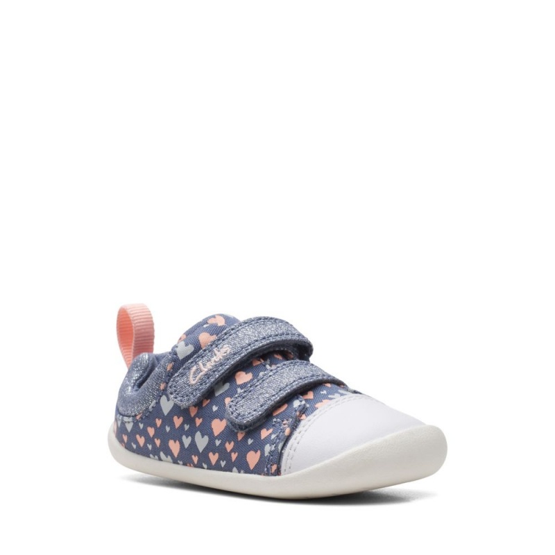 Dívčí Plátěné Boty Clarks Roamer Craft Toddler Blankyt | CZ-943506