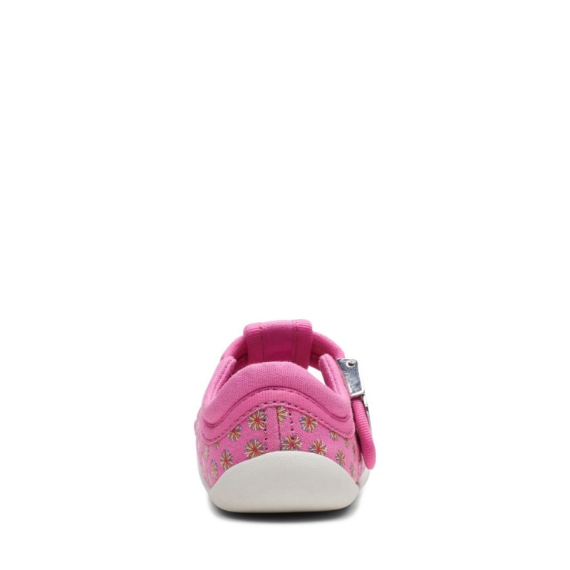 Dívčí Plátěné Boty Clarks Roamer Sun Toddler Růžové | CZ-761809