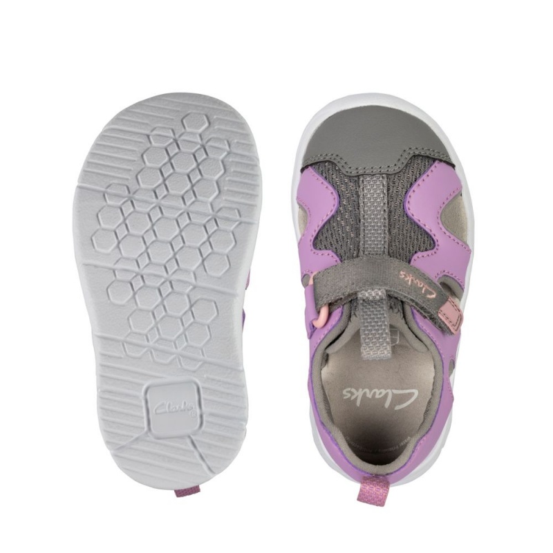 Dívčí Sandály Clarks Ath Surf Toddler Fialové | CZ-105628