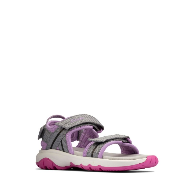 Dívčí Sandály Clarks Expo Sea Toddler Tmavě Šedé | CZ-692708