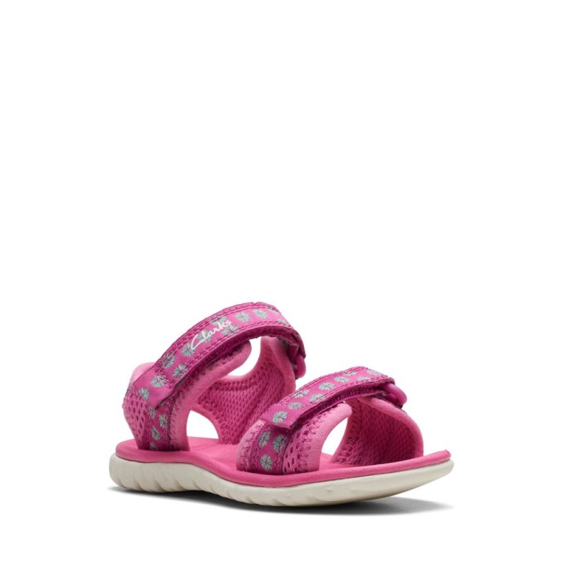 Dívčí Sandály Clarks Surfing Tide Toddler Růžové | CZ-610534