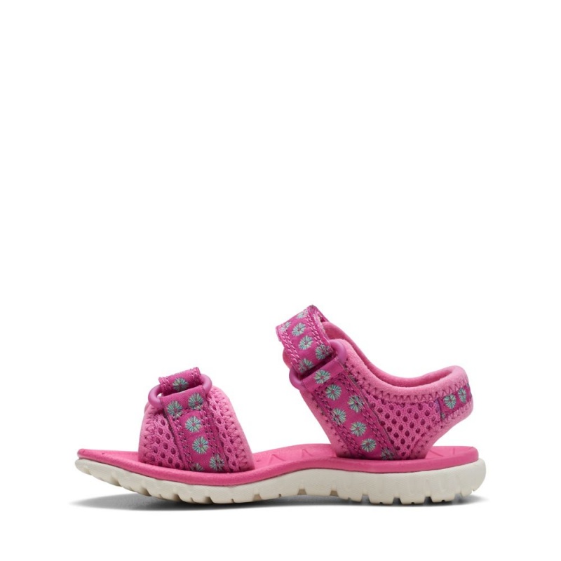 Dívčí Sandály Clarks Surfing Tide Toddler Růžové | CZ-610534