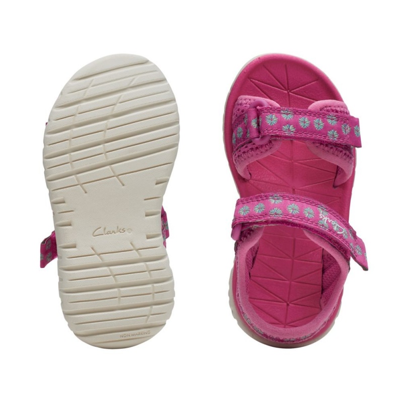 Dívčí Sandály Clarks Surfing Tide Toddler Růžové | CZ-610534