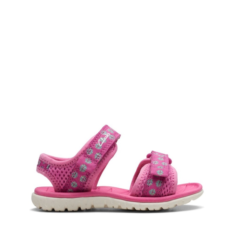 Dívčí Sandály Clarks Surfing Tide Toddler Růžové | CZ-610534