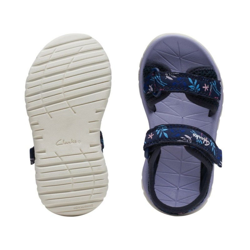 Dívčí Sandály Clarks Surfing Tide Toddler Tmavě Blankyt | CZ-570961