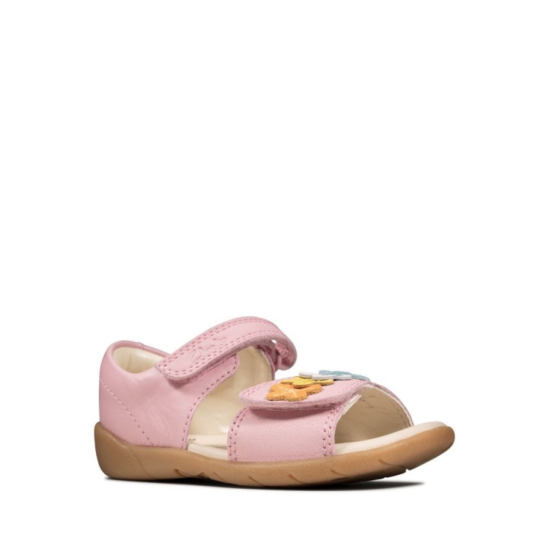 Dívčí Sandály Clarks Zora Finch Toddler Růžové | CZ-284936