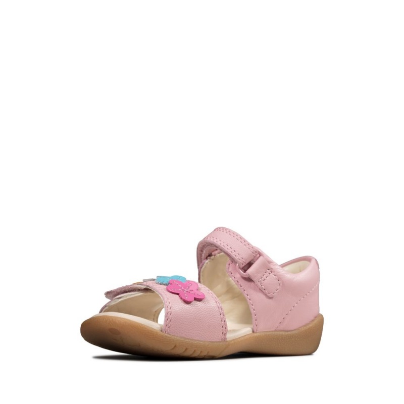 Dívčí Sandály Clarks Zora Finch Toddler Růžové | CZ-284936