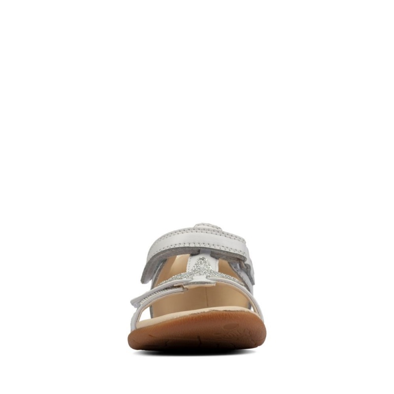 Dívčí Sandály Clarks Zora Summer Toddler Bílé | CZ-062379