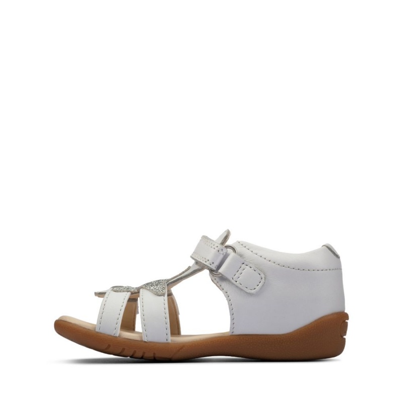 Dívčí Sandály Clarks Zora Summer Toddler Bílé | CZ-062379