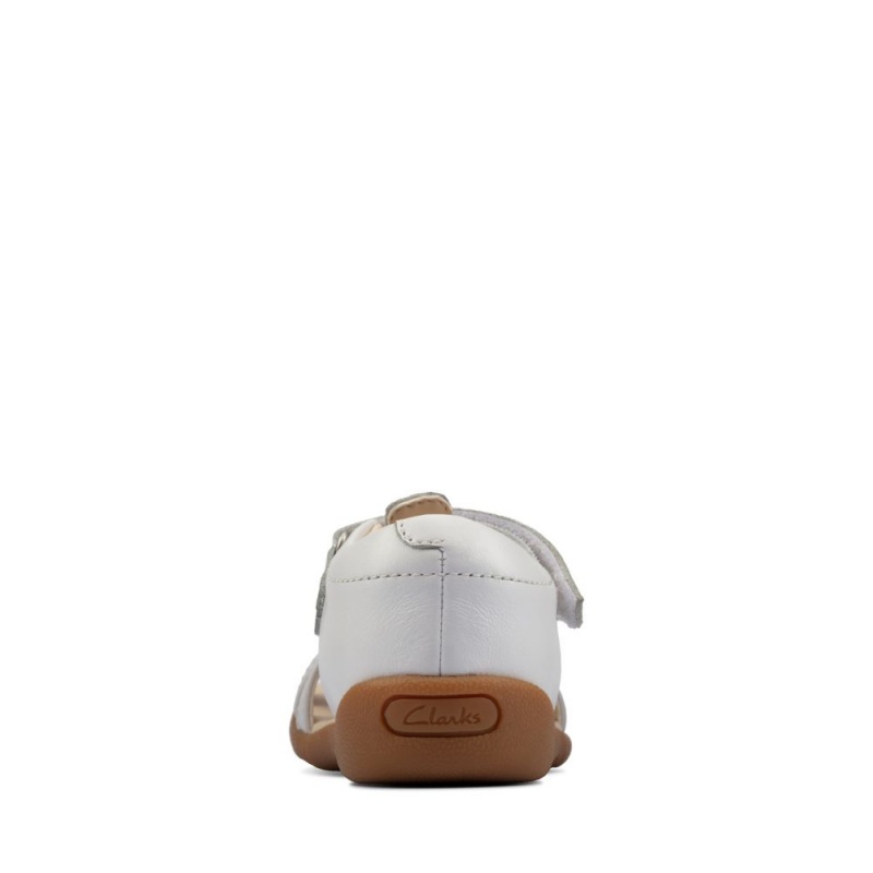 Dívčí Sandály Clarks Zora Summer Toddler Bílé | CZ-062379