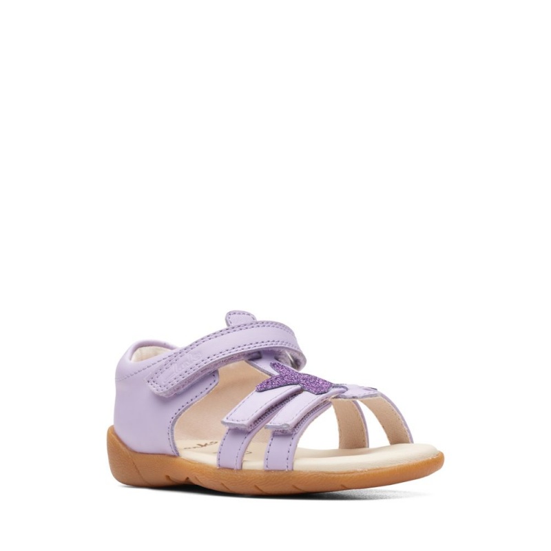 Dívčí Sandály Clarks Zora Summer Toddler Fialové | CZ-087163