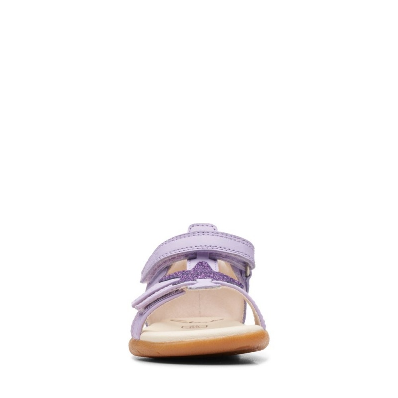 Dívčí Sandály Clarks Zora Summer Toddler Fialové | CZ-087163