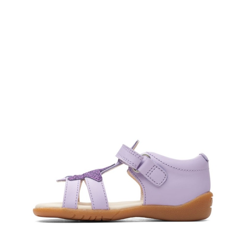 Dívčí Sandály Clarks Zora Summer Toddler Fialové | CZ-087163