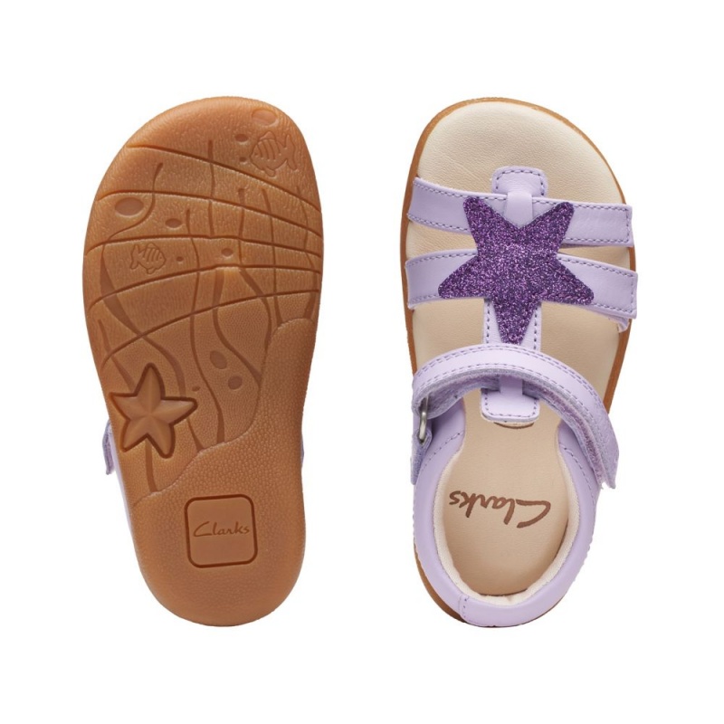 Dívčí Sandály Clarks Zora Summer Toddler Fialové | CZ-087163