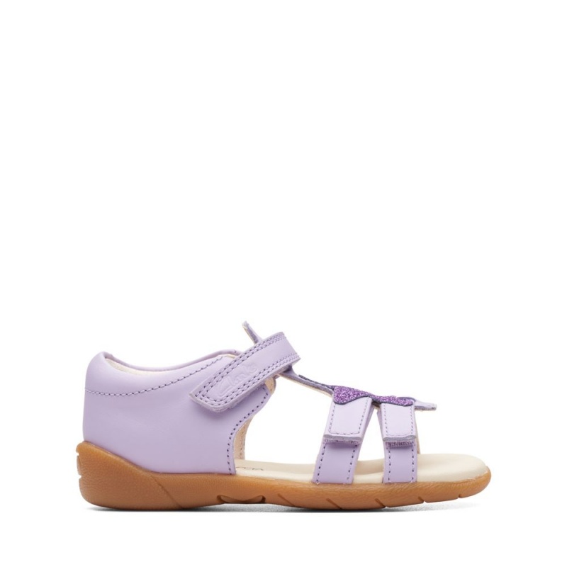 Dívčí Sandály Clarks Zora Summer Toddler Fialové | CZ-087163