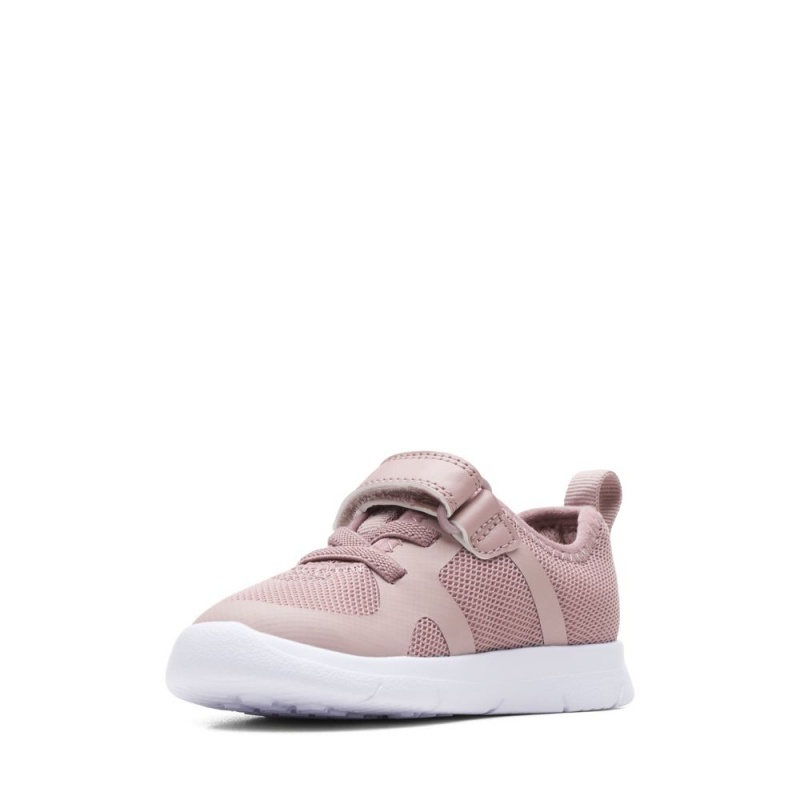 Dívčí Tenisky Clarks Ath Flux Toddler Růžové | CZ-089537