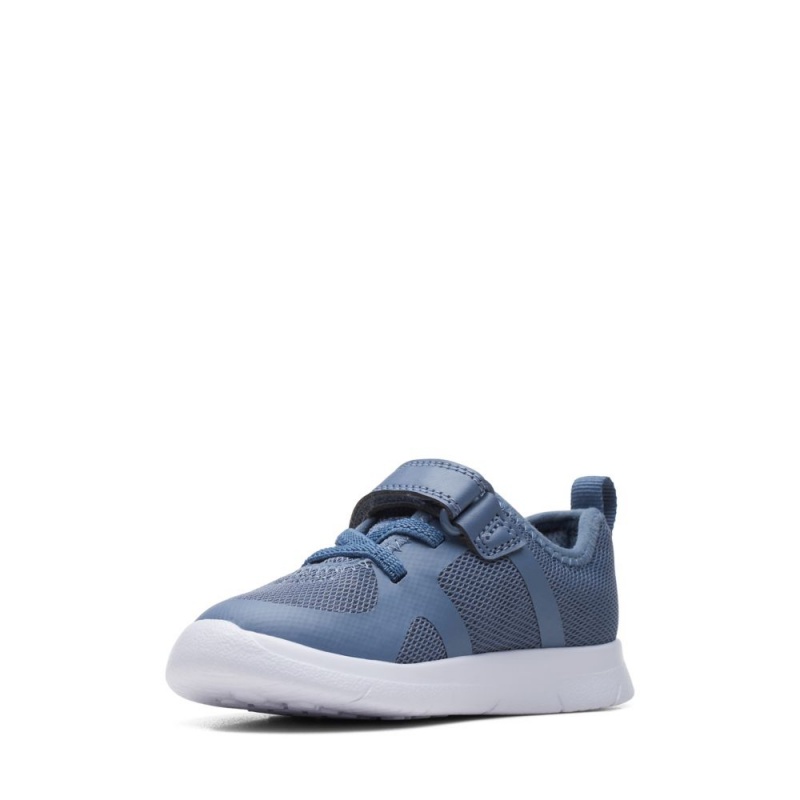 Dívčí Tenisky Clarks Ath Flux Toddler Světle Blankyt | CZ-521960