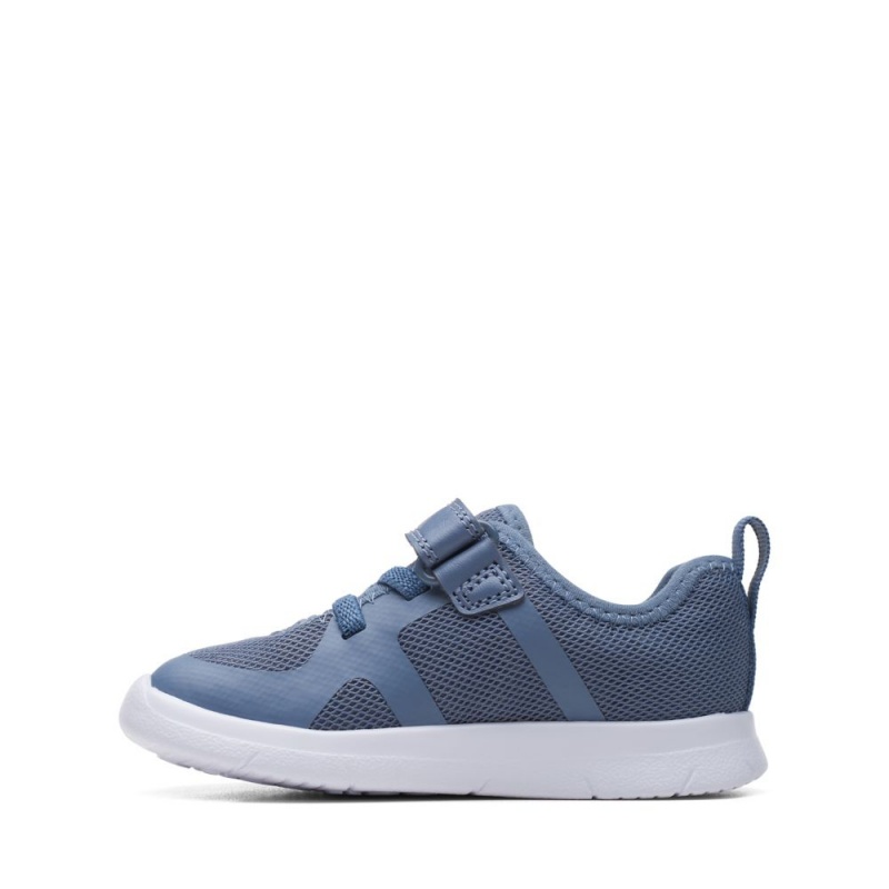 Dívčí Tenisky Clarks Ath Flux Toddler Světle Blankyt | CZ-521960