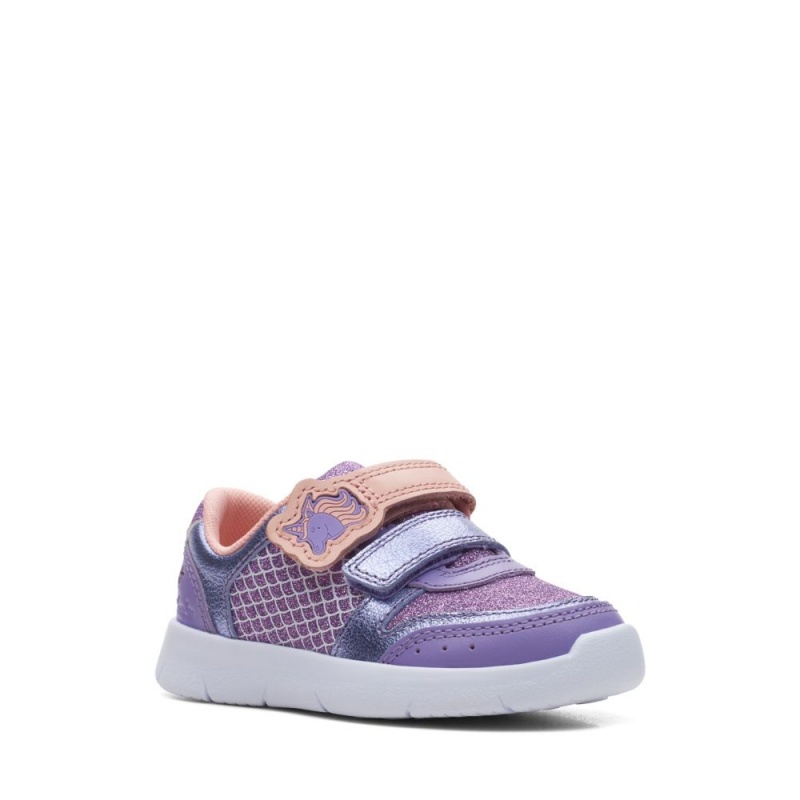 Dívčí Tenisky Clarks Ath Horn Toddler Fialové | CZ-079145