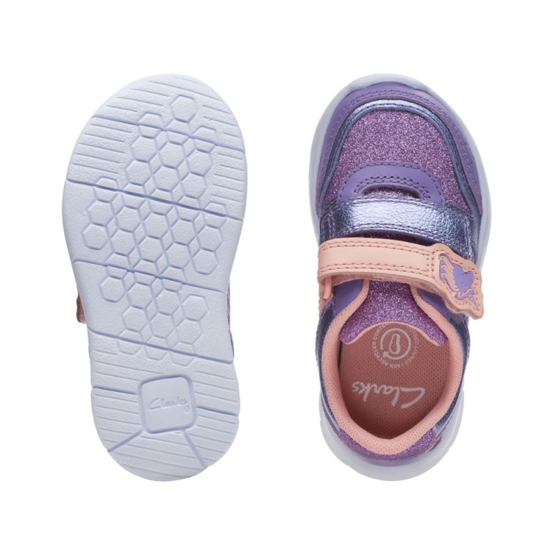 Dívčí Tenisky Clarks Ath Horn Toddler Fialové | CZ-079145