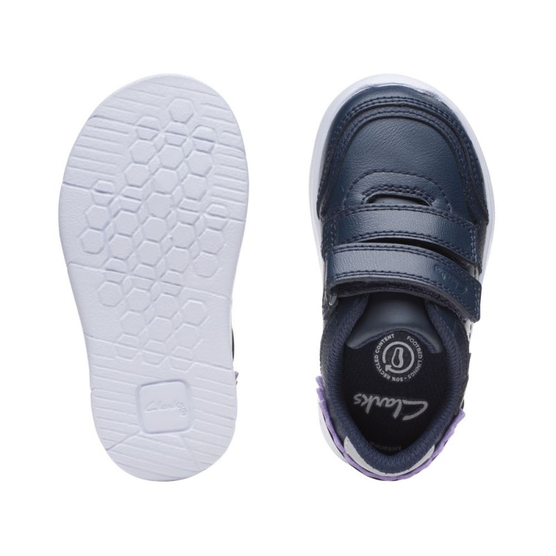 Dívčí Tenisky Clarks Ath Steggy Toddler Tmavě Blankyt | CZ-728493