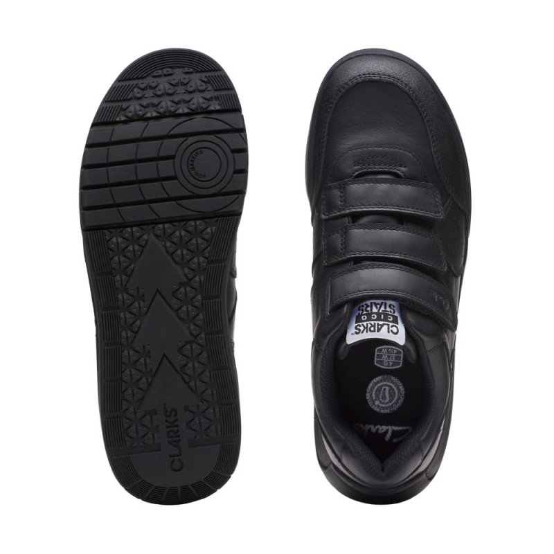 Dívčí Tenisky Clarks CICA Star Orb Youth Černé | CZ-487609