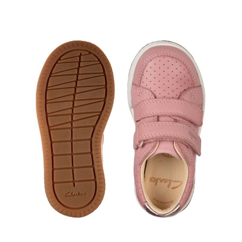 Dívčí Tenisky Clarks Fawn Solo Toddler Světle Růžové | CZ-156093